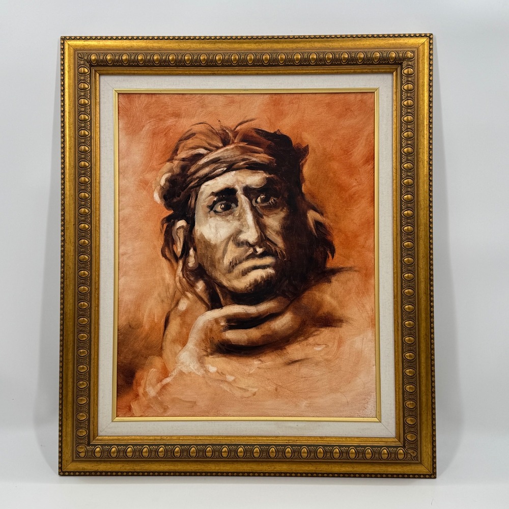 Original Contemporary Western Portrait Study Oil Painting